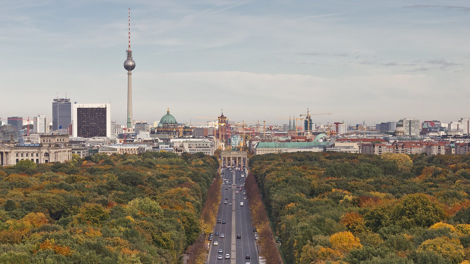 View from the Victory Column towards Mitte, Berlin, Germany