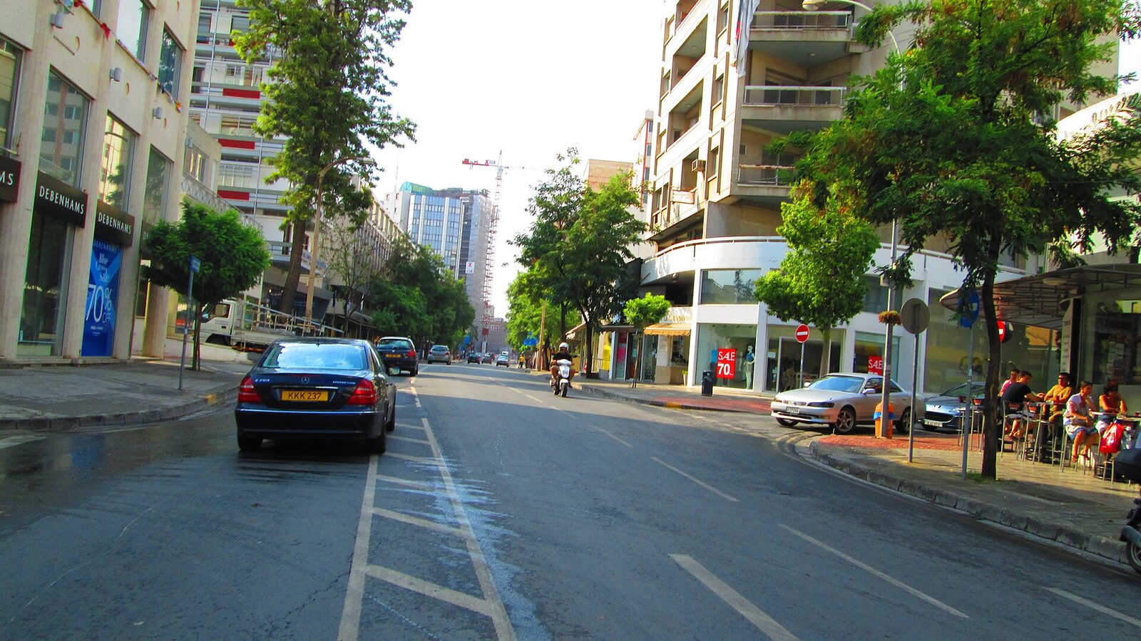Typical shopping street in Nicosia Republic of Cyprus