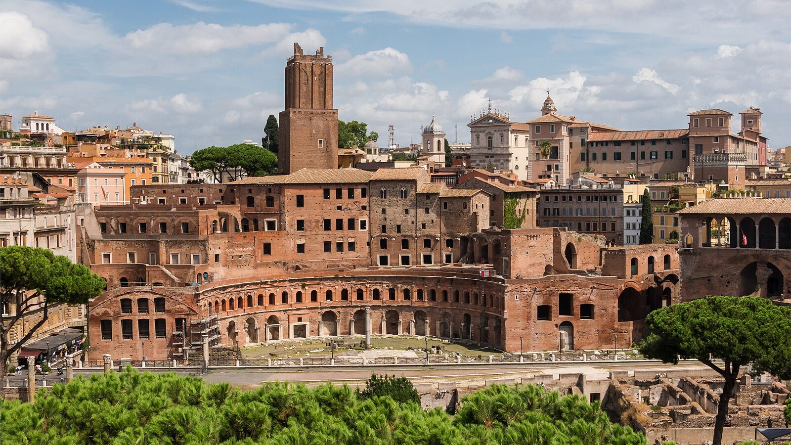 View of the Trajan's market, Fori Imperiali, Rome, Italy