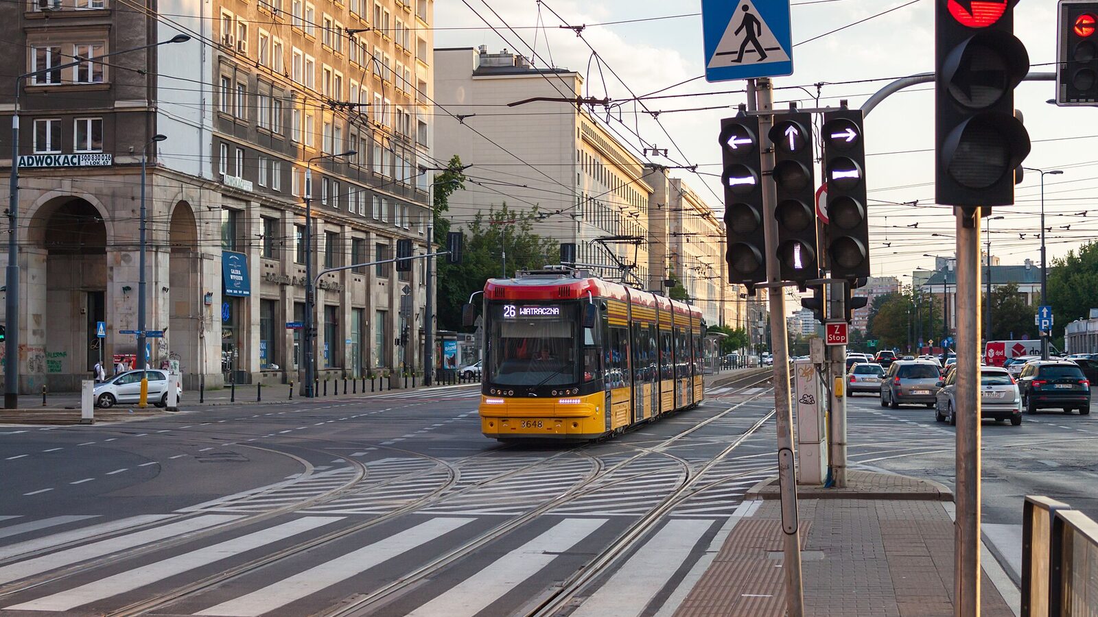 Pesa Jazz 128N tram of line 26 Wiatraczna in Warsaw