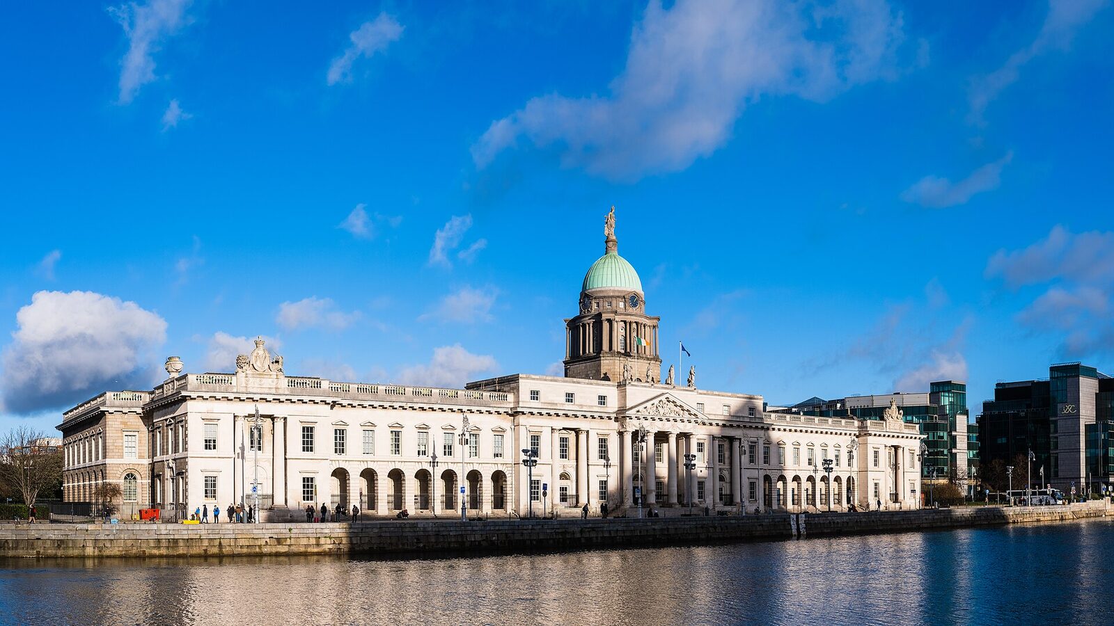 The Dublin Custom House as seen from across the River Liffey