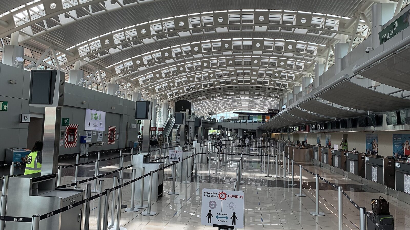 A deserted Terminal B at Juan Santamaría International Airport in San José, Costa Rica, on June 3, 2020