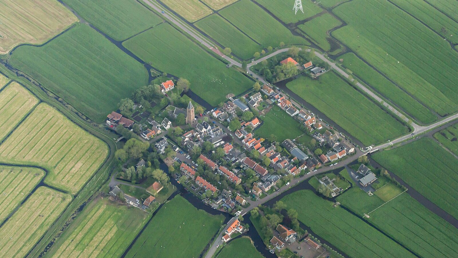 The Dutch village Zunderdorp seen from Estonian Airlines flight OV 0473