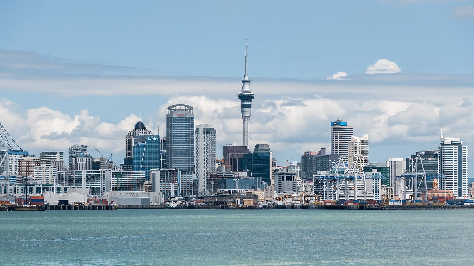The Skyline of Auckland as seen from Devonport, located at the North Shore