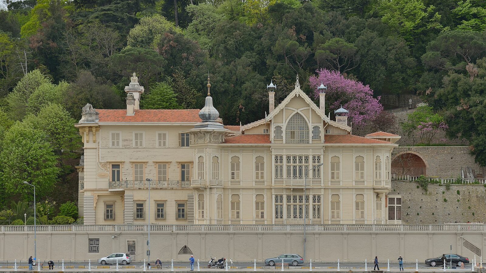 Mansion in Istanbul, from the Bosphorus in Turkey