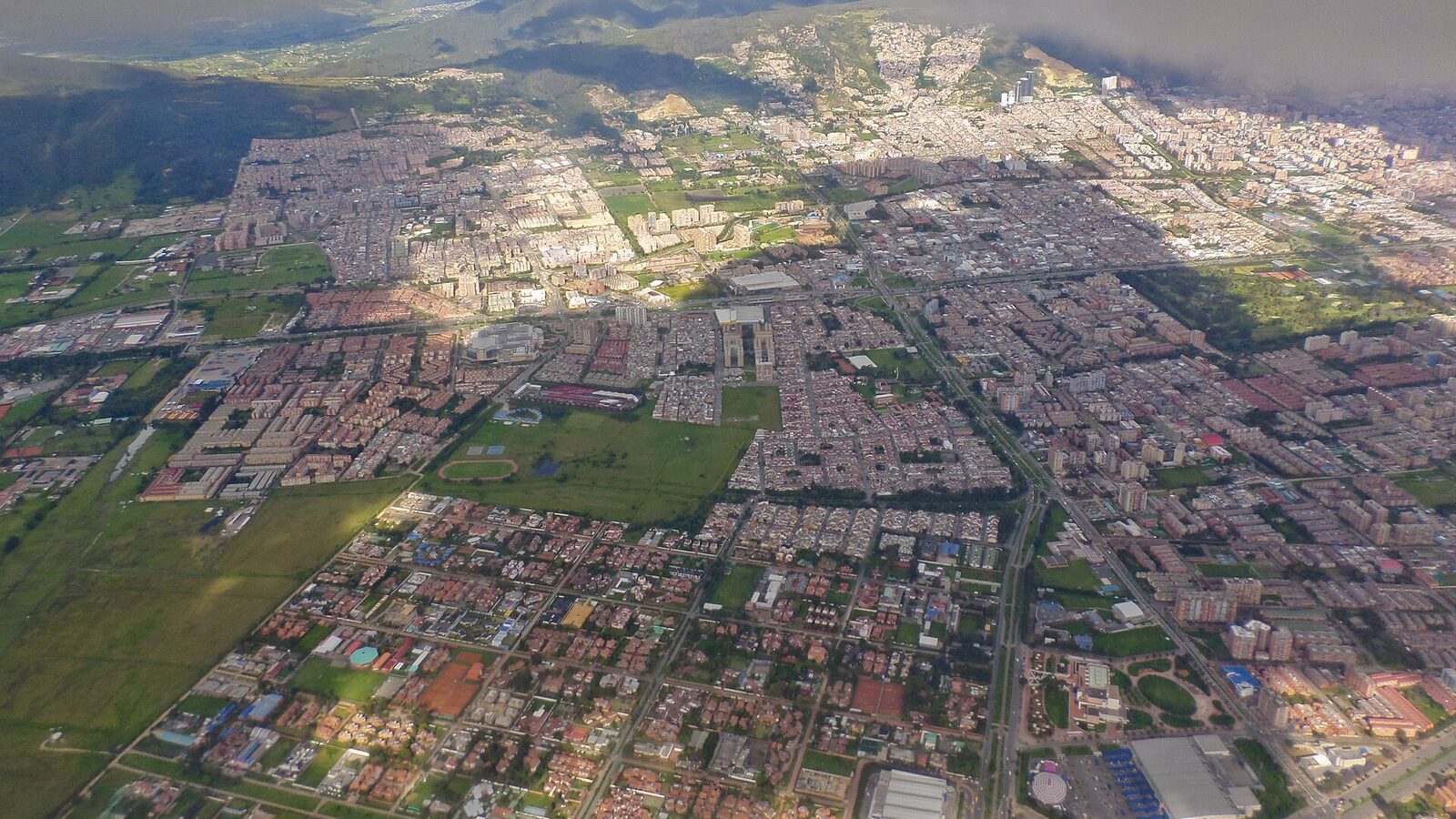 Aerial photographs of Bogotá