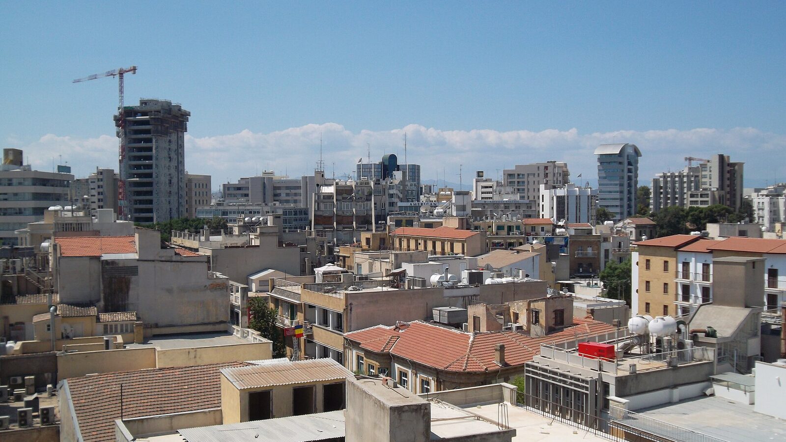 Skyline with Tower 25 from the old city