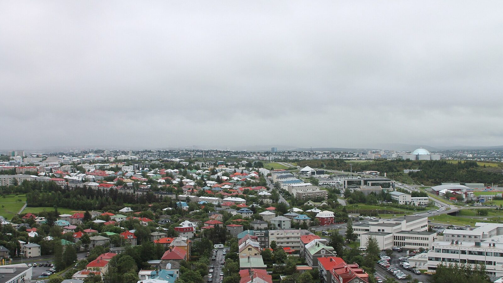 A view of Reykjavík from the top of Hallgrímskirkja