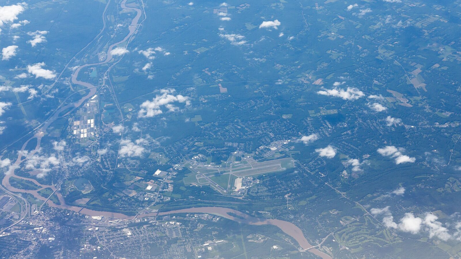 Aerial view of Schenectady County Airport