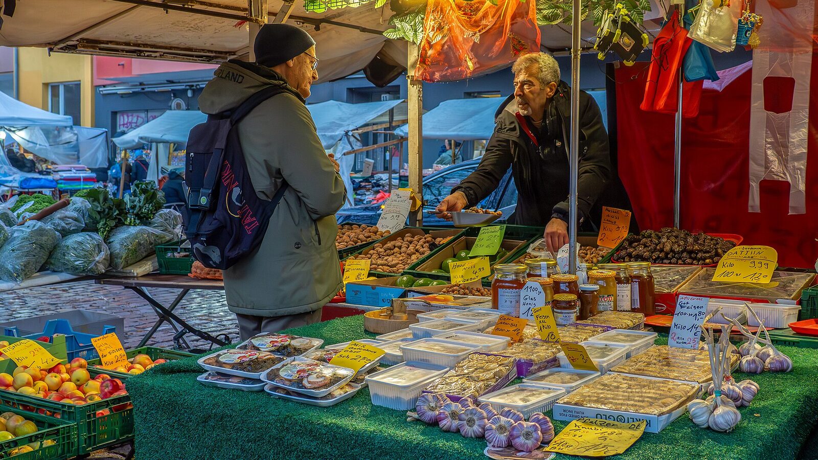 Maybachufer weekly market in Berlin Neukölln