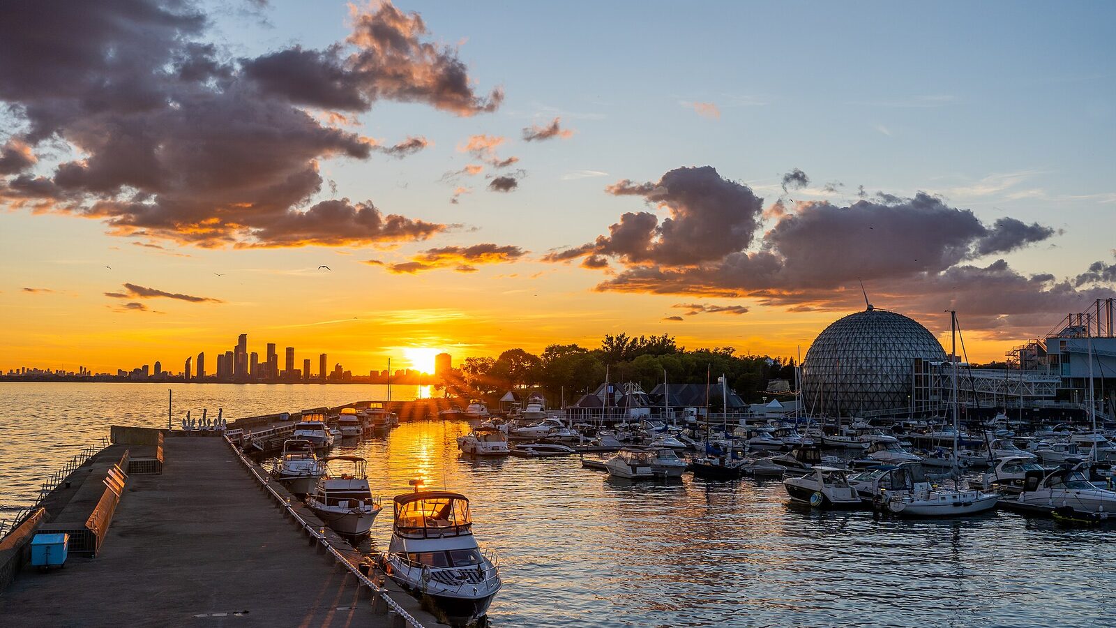 Sunset at Ontario Place