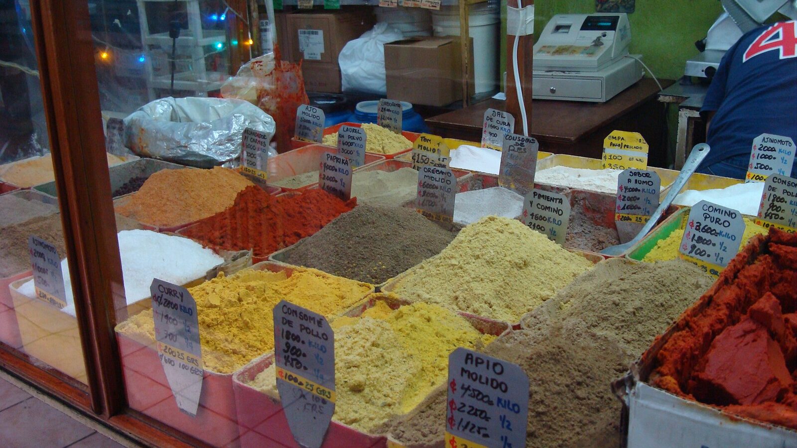 Spices for sale in the Mercado