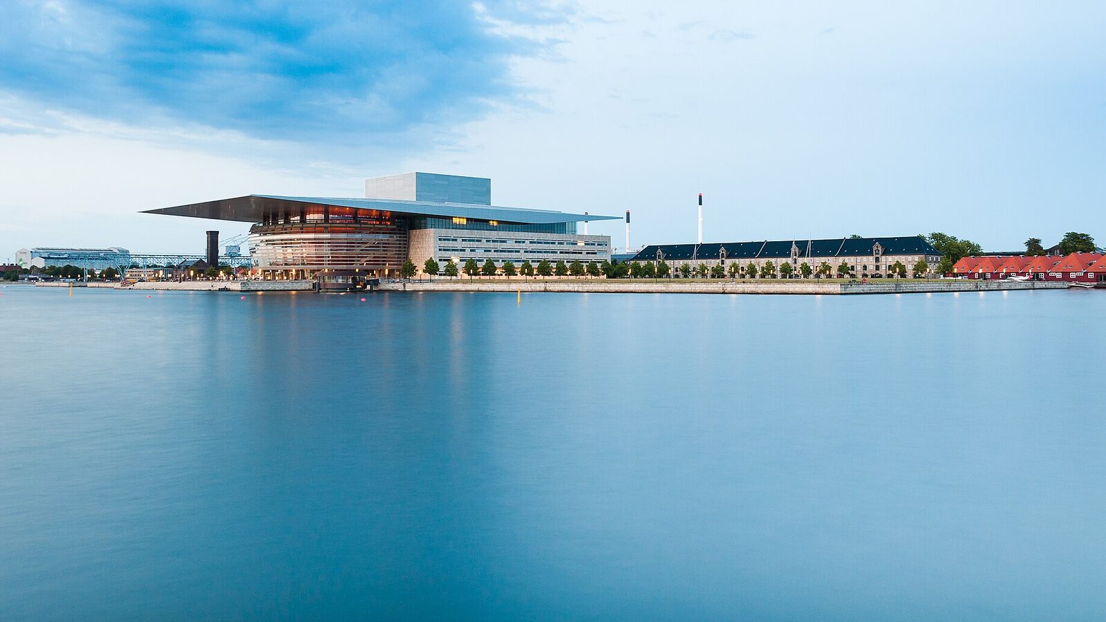 The Copenhagen Opera House (Operaen) in Copenhagen Holmen, Denmark