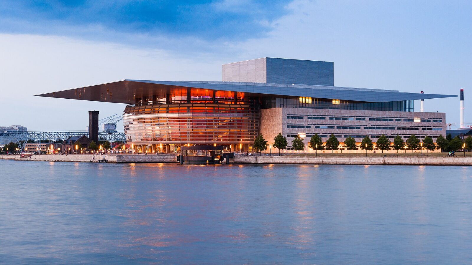 The Copenhagen Opera House (Operaen) in Copenhagen Holmen, Denmark