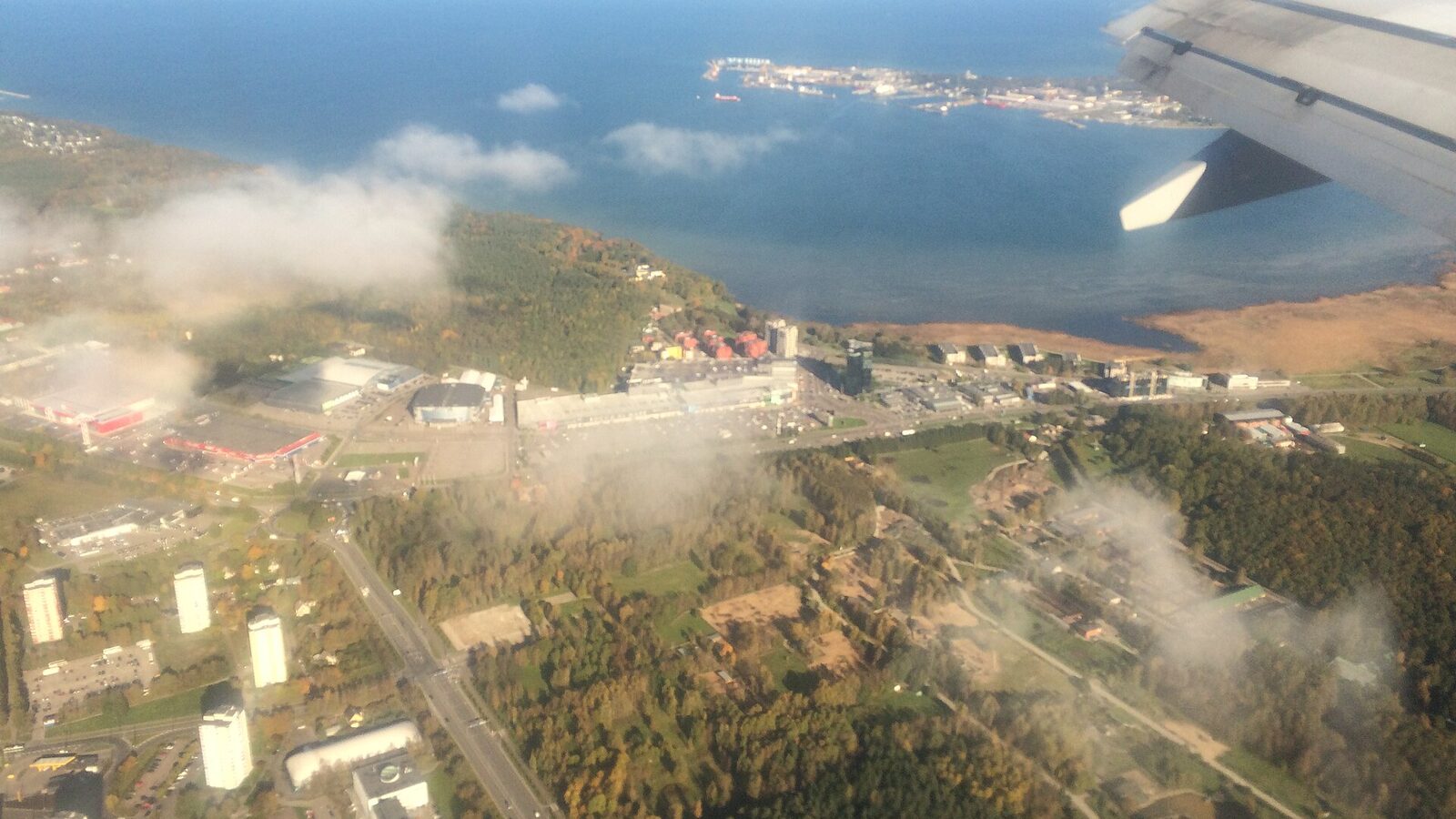 Aerial view of Veskimetsa and Haabersti subdistricts and Rocca al Mare Centre, Tallinn, Estonia