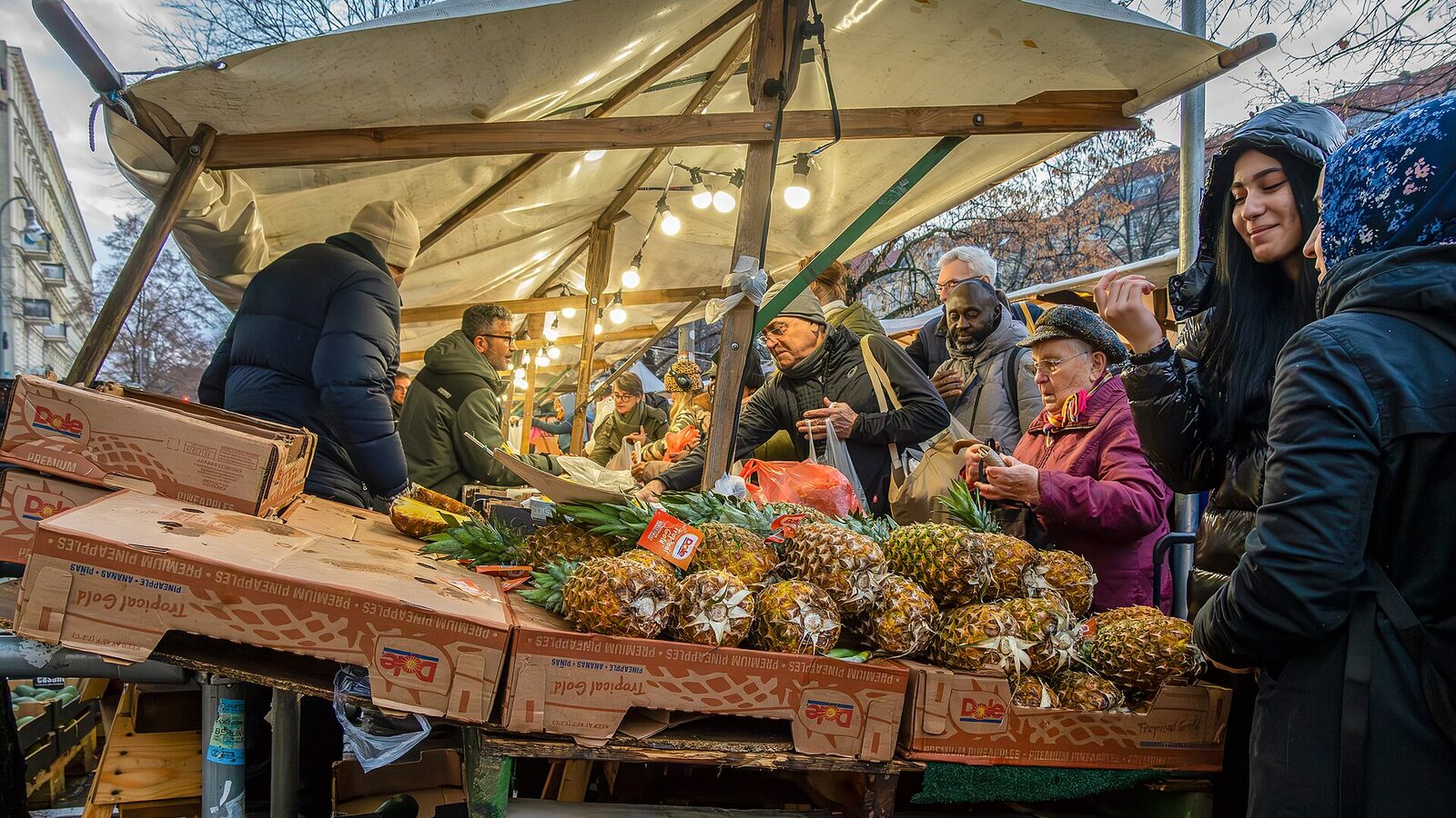 Maybachufer weekly market in Berlin Neukölln