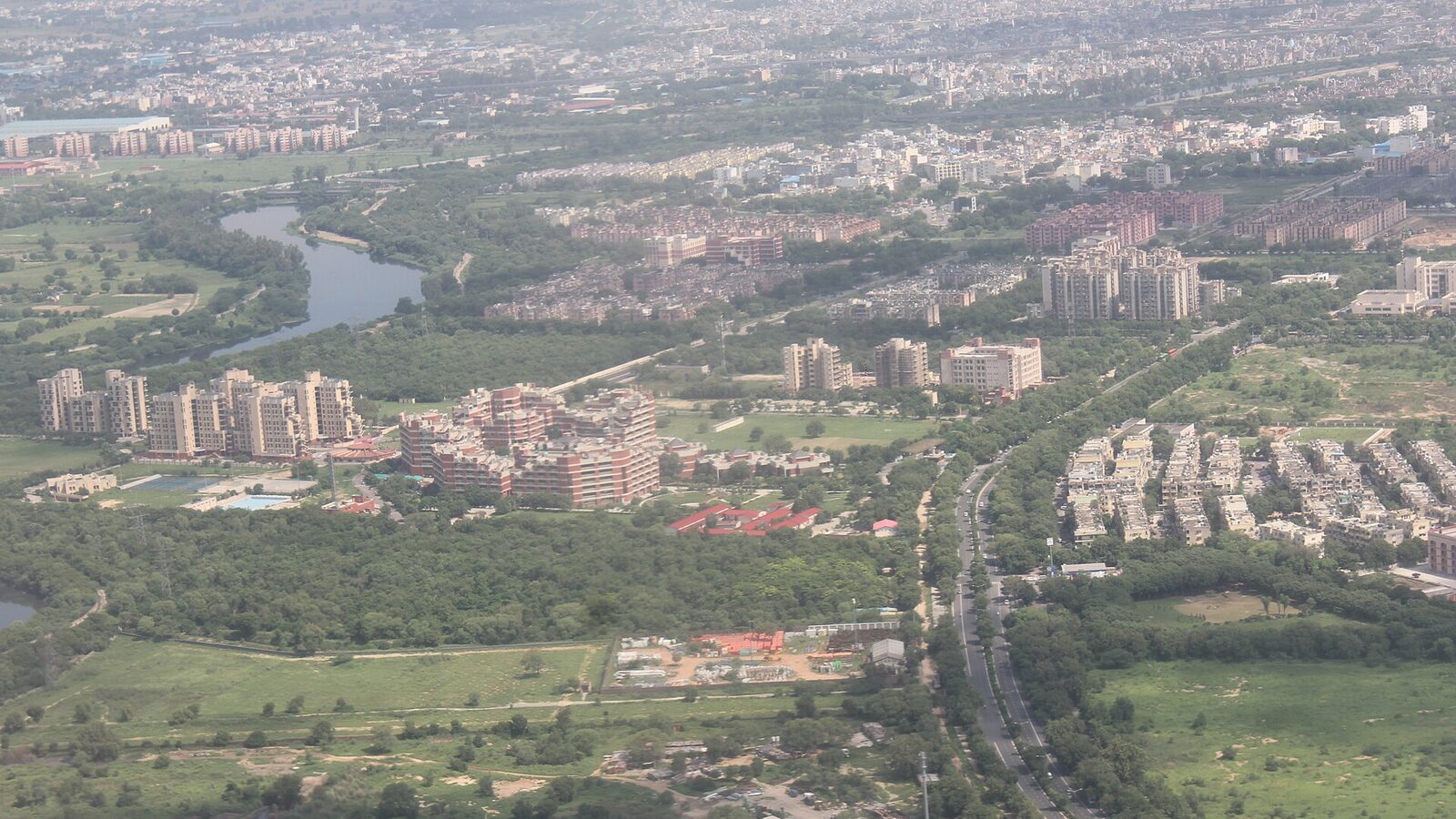 Aerial View of Dwarka Delhi area