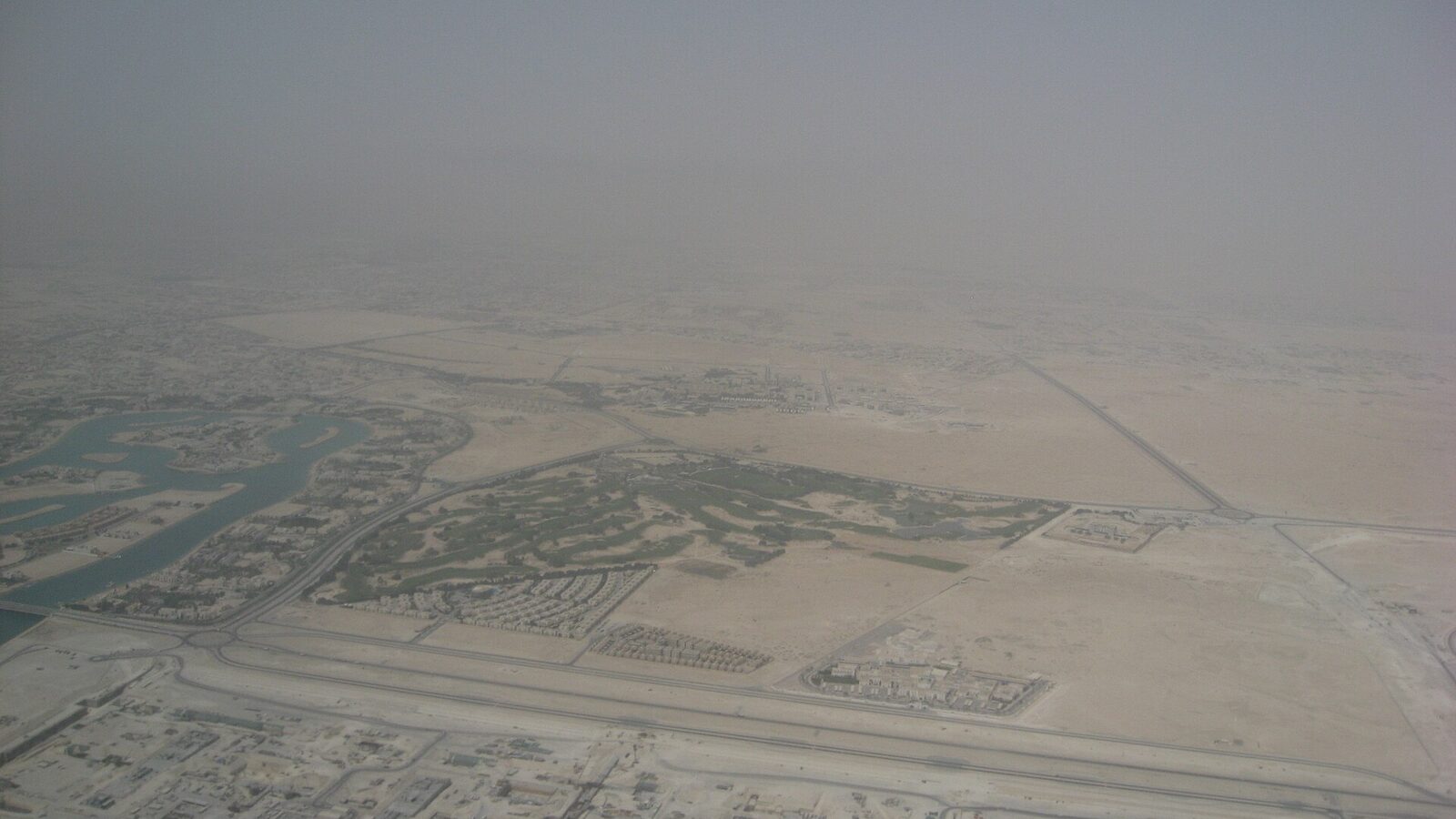 Aerial view of Al Egla in Qatar in 2010