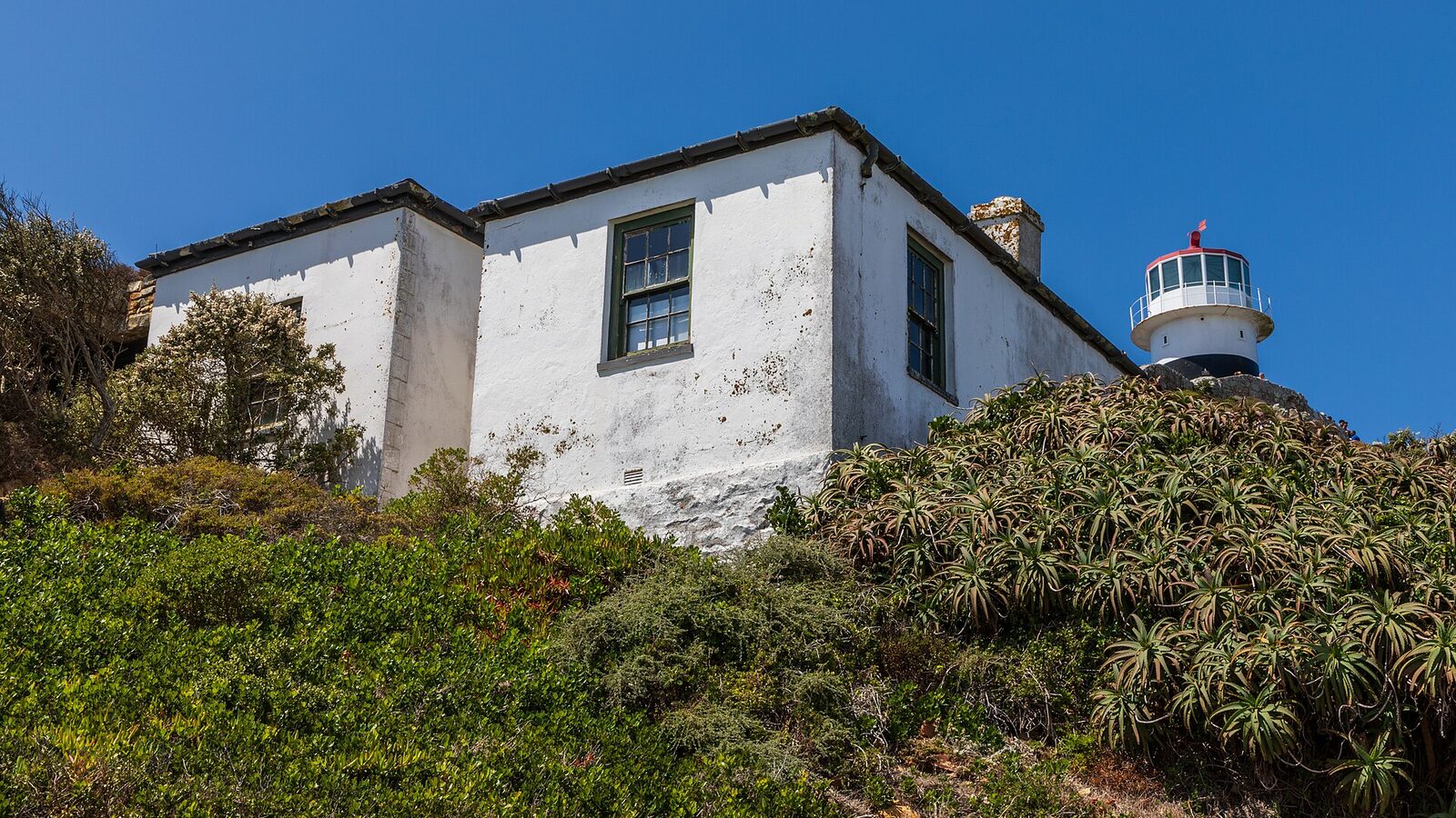 Historic Lighthouse Cottages, Cape Point Nature Reserve, Cape Peninsula National Park, Cape Town, Western Cape, South Africa