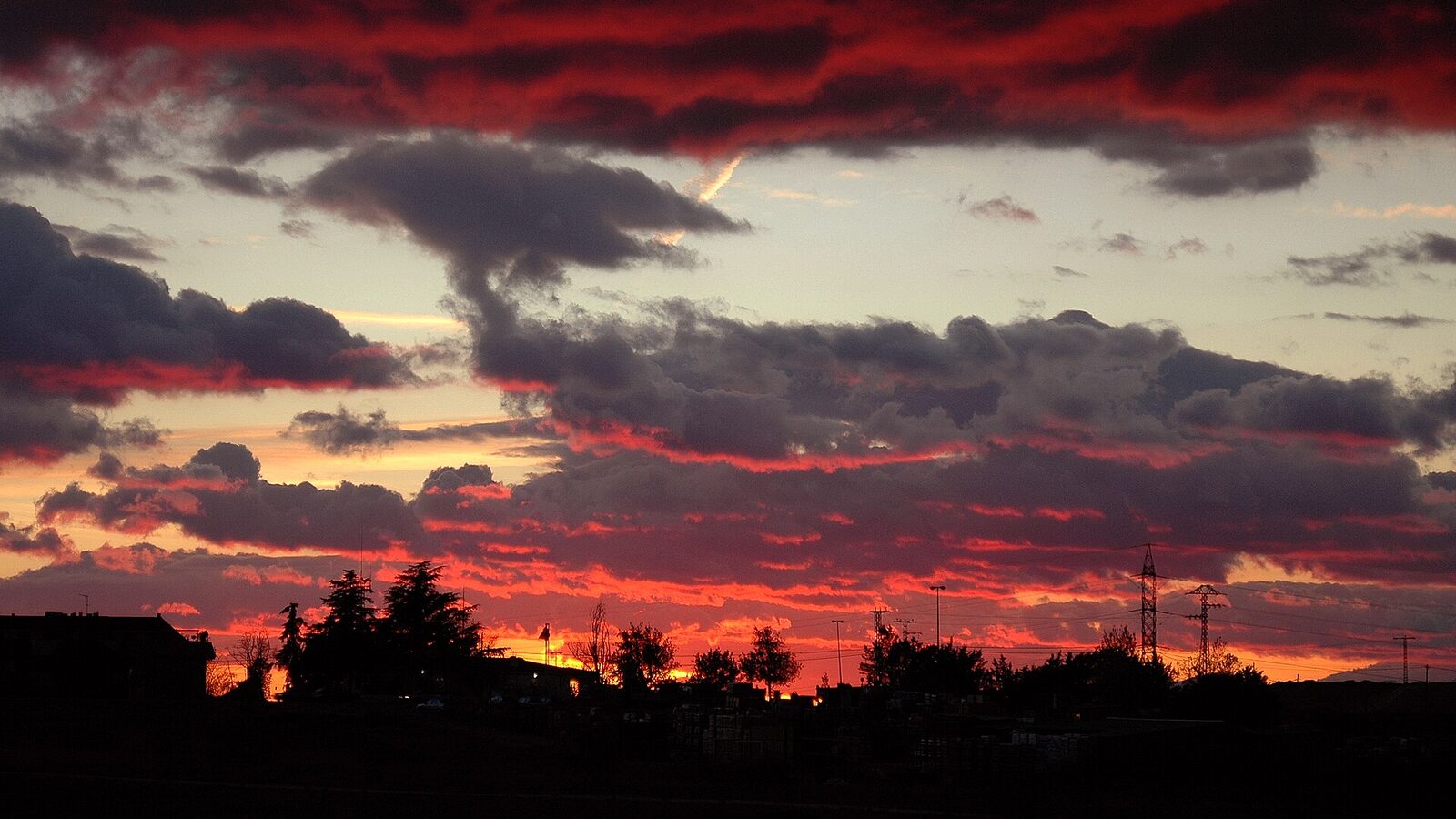 Sunset in Madrid (Spain)