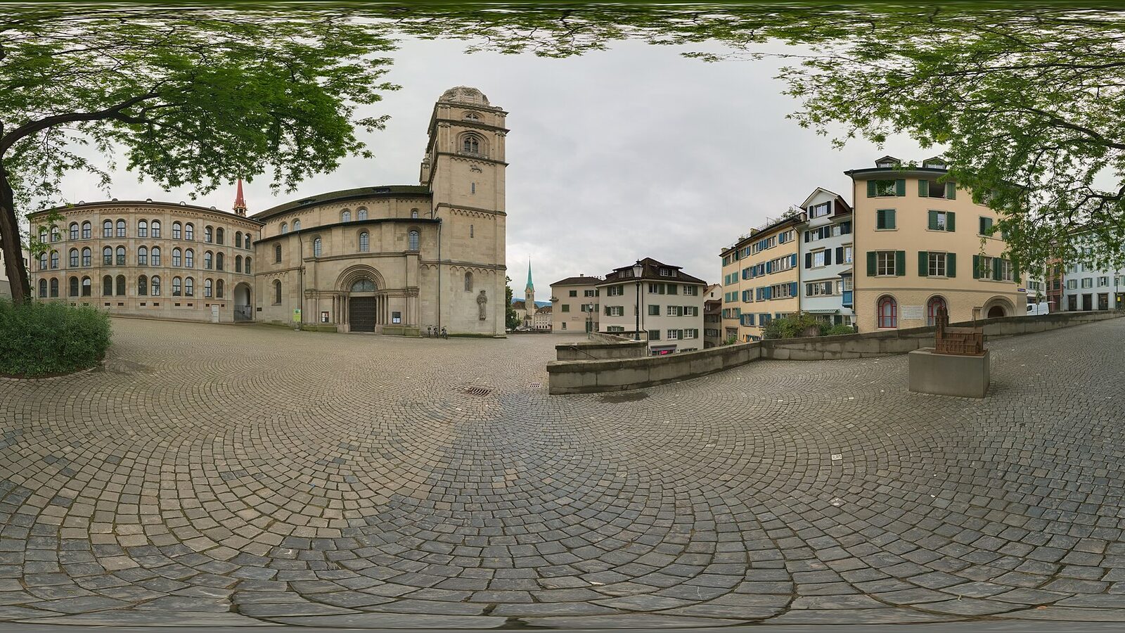 Grossmünster Zwingliplatz panosphere