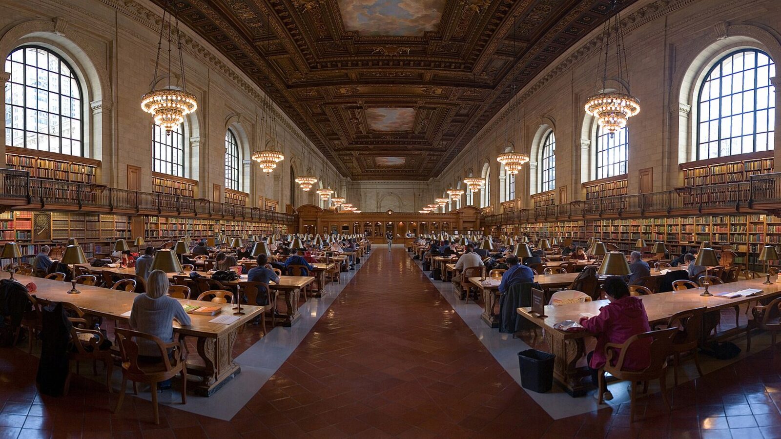 A panorama of a research room taken at the New York Public Library with a Canon 5D and 24-105mm f/4L IS