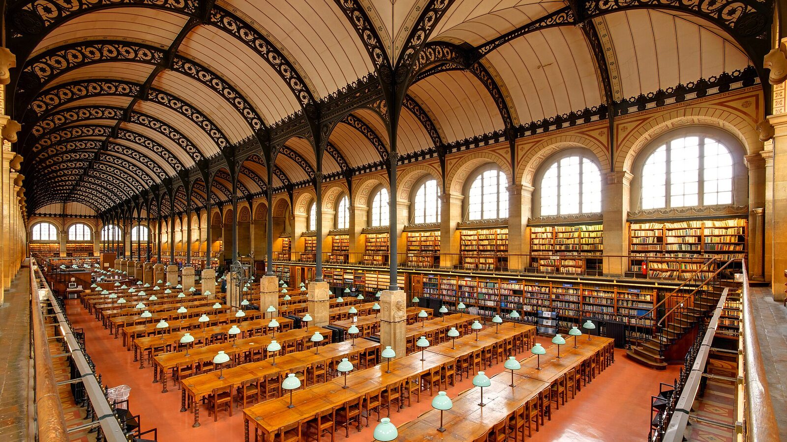 Reading room of the Bibliothèque Sainte-Geneviève, Paris